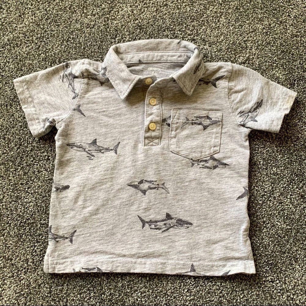 Carter's Grey Polo Shark Top - 24 Months